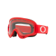 Maschera Oakley O Frame MX rossa lente chiara motocross enduro dh