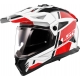 CASCO LS2 MX702 PIONEER 2 HILL bianco rosso enduro stradale