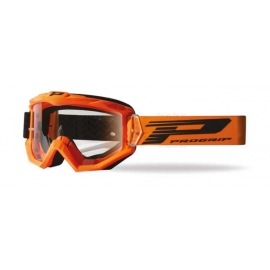  Maschera PROGRIP 3201 atzaky arancione lente chiara motocross enduro mtb