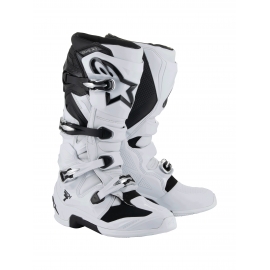 Stivale ALPINESTARS TECH 7 Bianco e nero motocross enduro quad