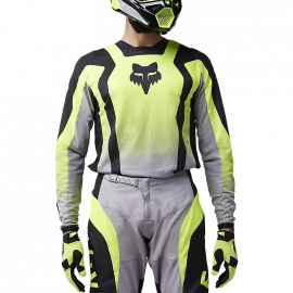 Completo motocross FOX 180 LEAN 2025 grigio e giallo fluo enduro quad