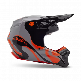 CASCO FOX V1 EMOTION grigio motocross enduro quad