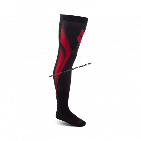 FOX FLEXAIR Knee Brace rosso fluo calza lunga per ginocchiera motocross enduro quad