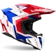 CASCO AIROH TWIST 3 DIZZY bianco blu rosso motocross, enduro quad