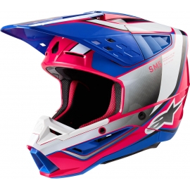 Casco ALPINESTARS SM-5 SAIL blu rosa bianco motocross quad enduro