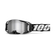 Maschera 100% ARMATIC nera lente specchiata argento Motocross Enduro Mtb