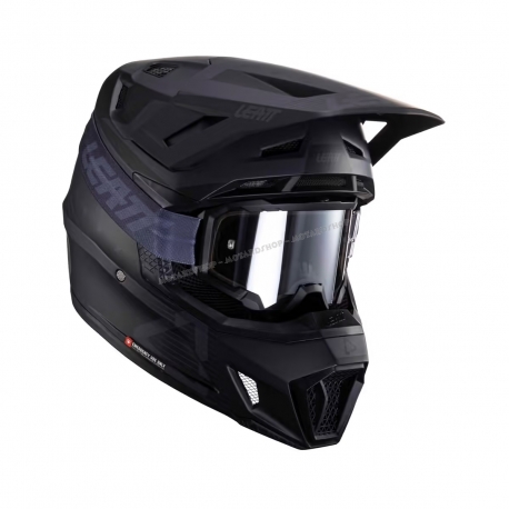 Casco motocross LEATT 7.5 V24 nero enduro quad