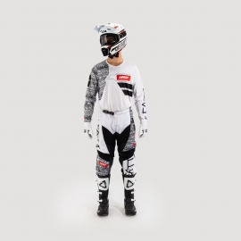 Completo motocross enduro LEATT RIDE KIT 3.5  bianco nero