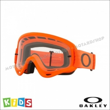 Maschera OAKLEY XS O FRAME arancione lente chiara MINICROSS