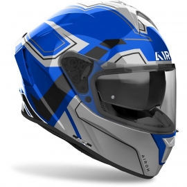 Casco integrale AIROH SPARK 2 DART grigio blu lucido moto strada scooter