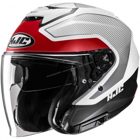 Casco JET HJC i31 TEVIS bianco rosso moto da strada scooter