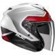 Casco JET HJC i31 TEVIS bianco rosso moto da strada scooter