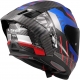 Casco Integrale LS2 FF807 DRAGON TRAX CARBON blu rosso moto da strada 