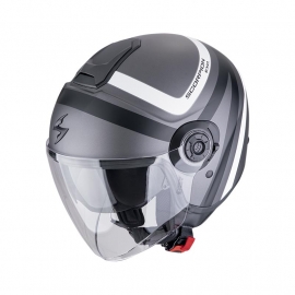 Casco Jet SCORPION EXO CITY 2 RIVA argento opaco moto scooter 